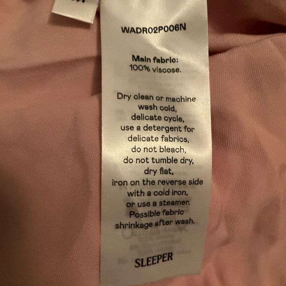 NWT Sleeper Juliette Shirred Asymmetric Dress in Pink - Picture 11 of 11